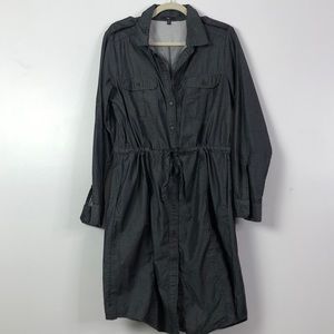 GAP Long Sleeve Gray Dress